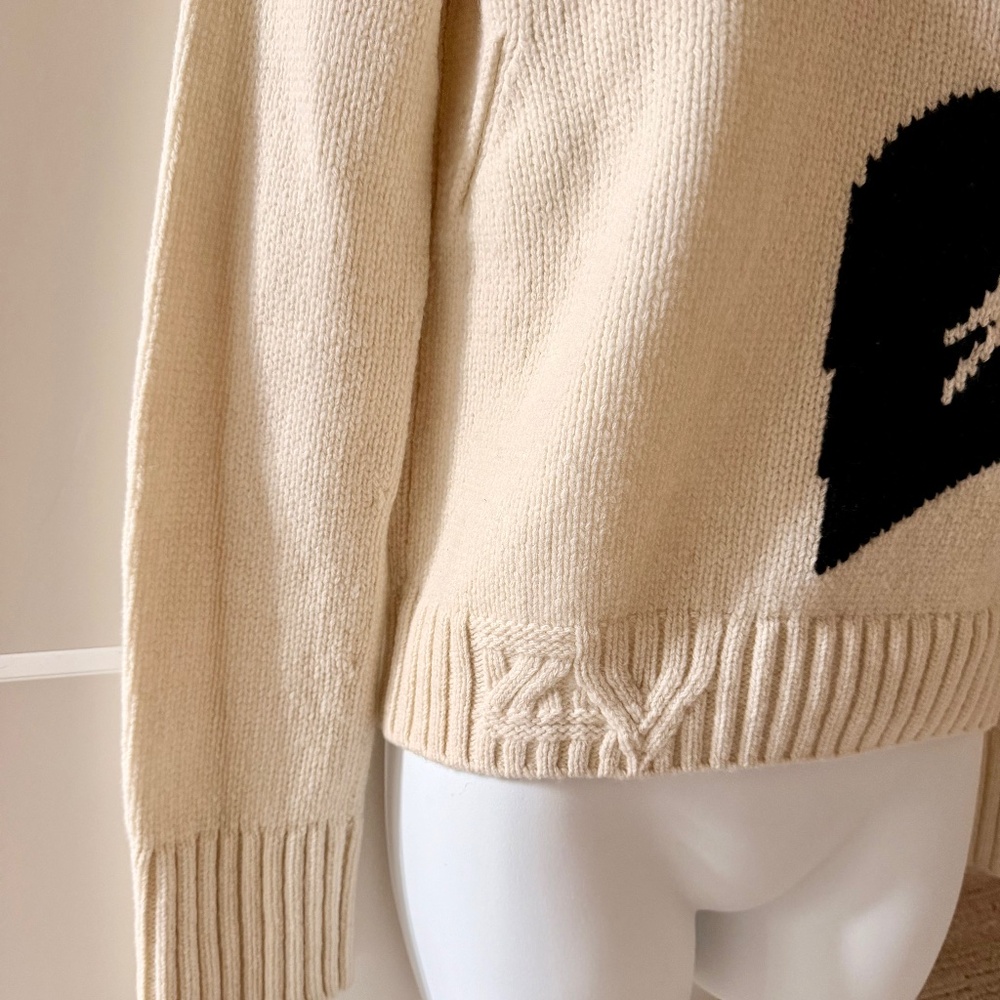 ZADIG & VOLTAIRE Cutie Merino Wool Crewneck Heart Sweater Sz S NWT $328 - Picture 2 of 5
